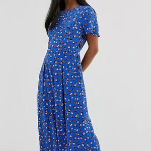 Asos Petite Floral Jumpsuit, Blue
